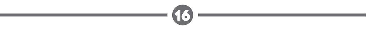 A dividing line with a '16' in the middle.