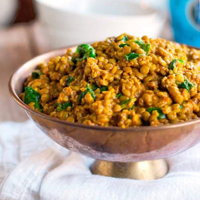 A picture of Coconut Green Curry Lentils