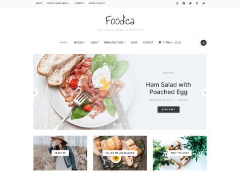 Foodica PRO - Food Blog WordPress Theme